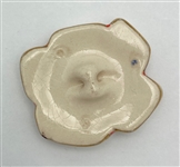 Ceramic Flowers & Ribbon Button