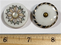 2 Medium Porcelain Buttons