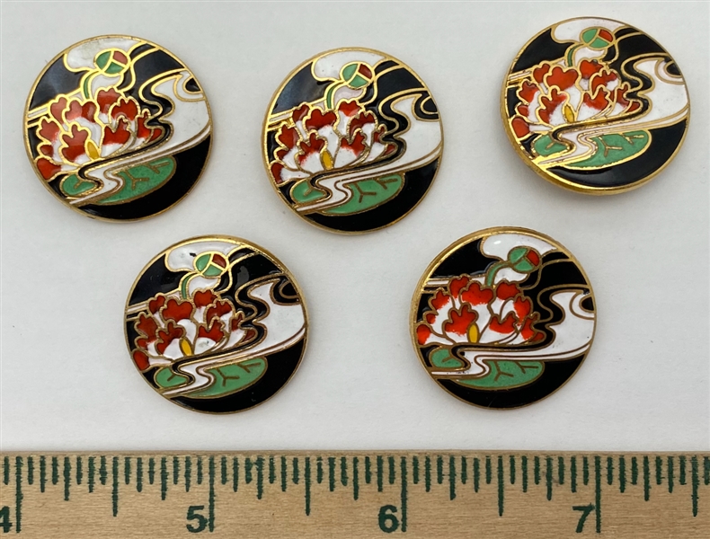 Asian Enamel Buttons