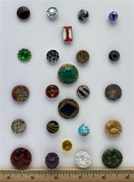 Old Glass Buttons