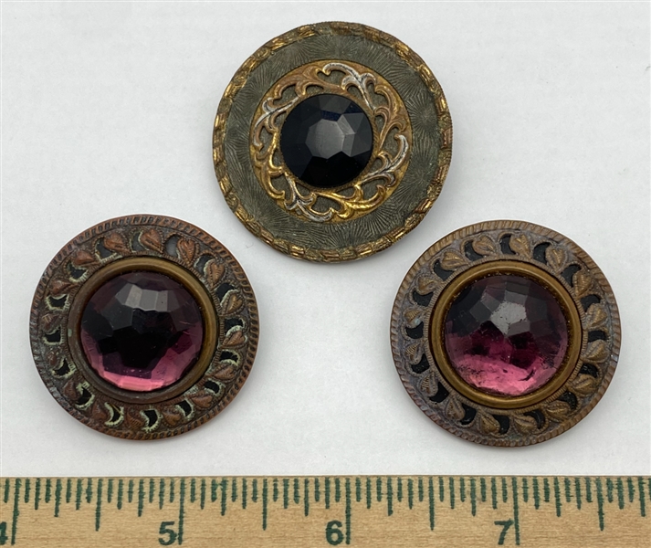 Glass in Metal Buttons