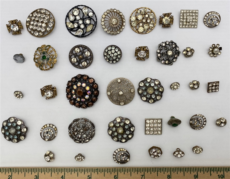 Glass in Metal Buttons