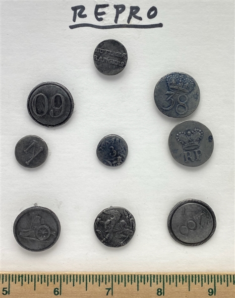 Repro Pewter Buttons