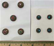 Gemstones in Silver Buttons