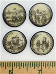 4 Porcelain Buttons