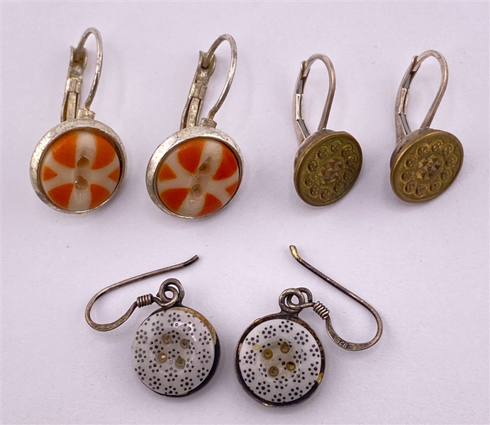 Button Earrings