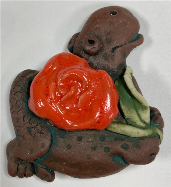 Dinosaur with a Rose