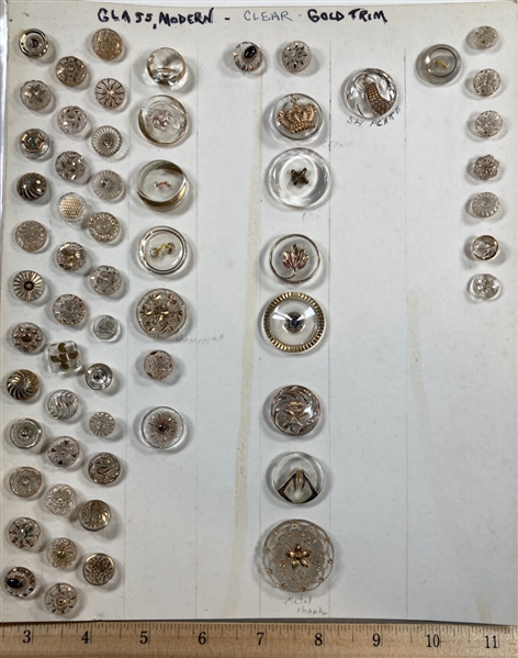 Clear Glass with Gold Luster