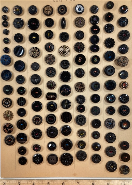Sew-Thru Black Glass