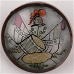 French Revolution Reverse Painted Glass Button