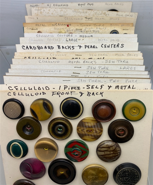 Bin Lot of Celluloid Buttons
