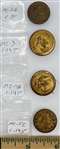 4 One-Piece Marine's Uniform Buttons