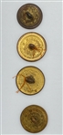 4 One-Piece Marine's Uniform Buttons