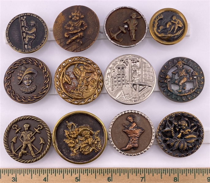 Metal Picture Buttons: Mostly Boys