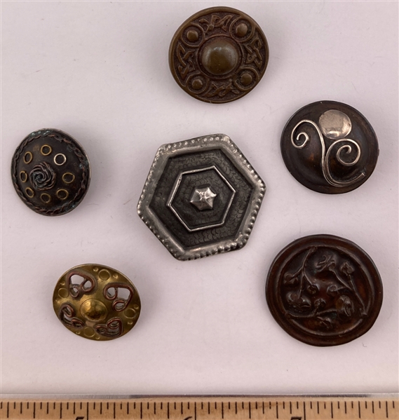 Arts & Crafts Era Copper Buttons